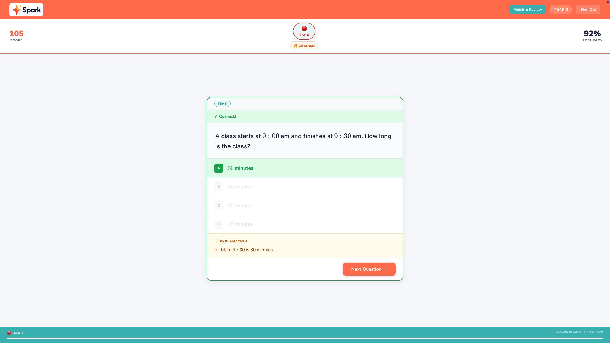 Spark - Inside a quiz