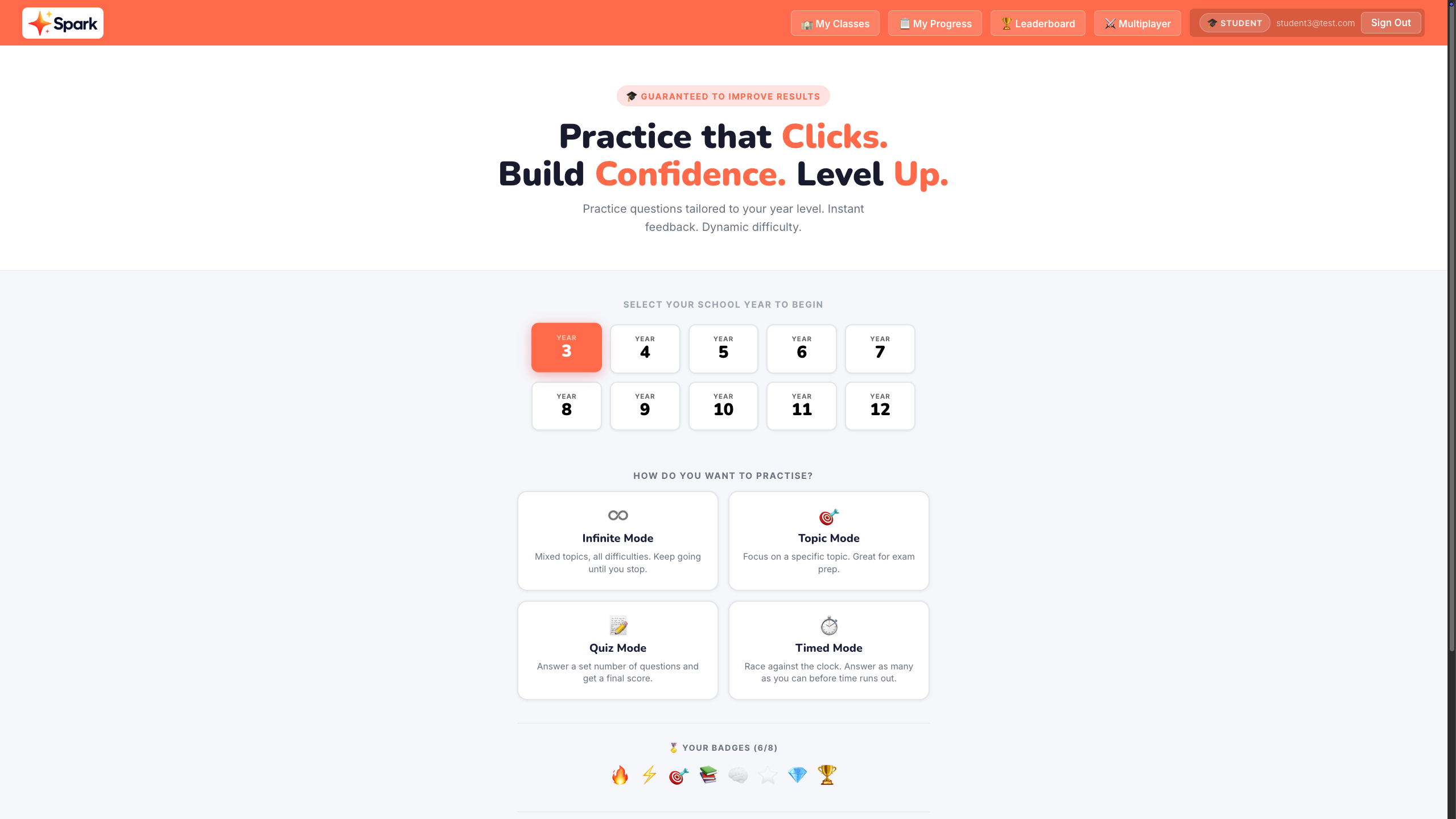 Spark - Quiz mode options